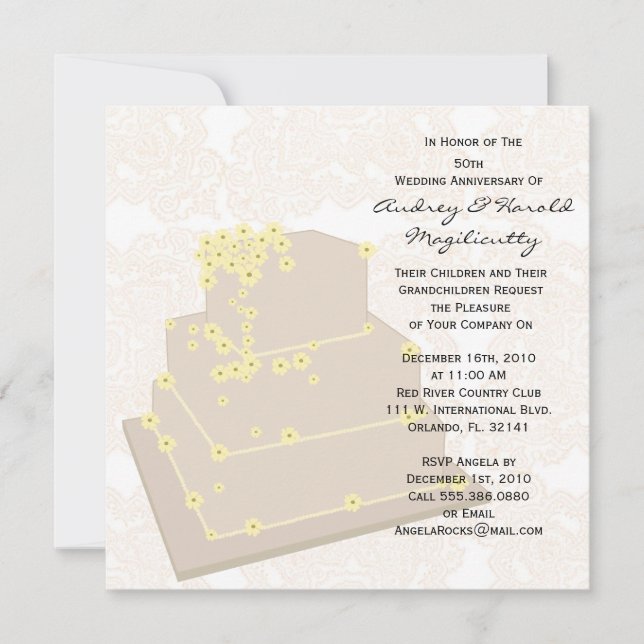 Party Einladung zum Hochzeitstag (Vorderseite)