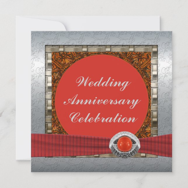 Party Einladung zum Jahrestag (Vorderseite)