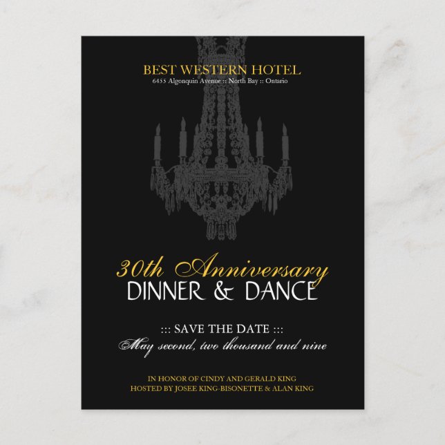 Party Einladung zum Jahrestag (Vorderseite)