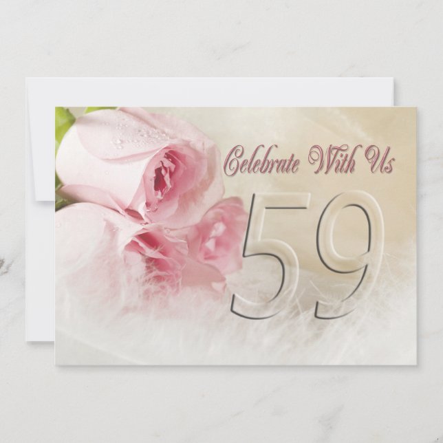 Party Einladung zum Jahrestag für 59 Jahre (Vorderseite)