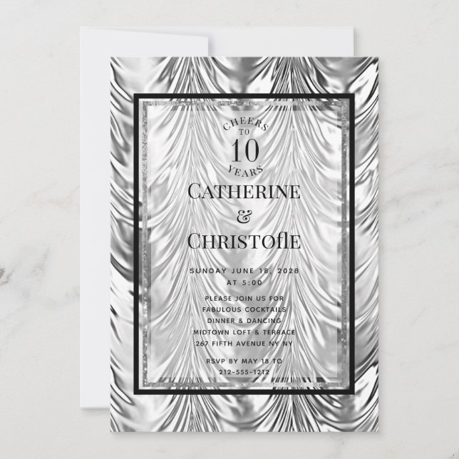 Party Einladung zum Silver Anniversary (Vorderseite)