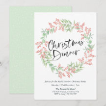 Party Einladung zum Weihnachtsessen | heiliger Kra