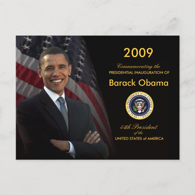Party Einladung zur Amtseinführung Obama (Vorderseite)