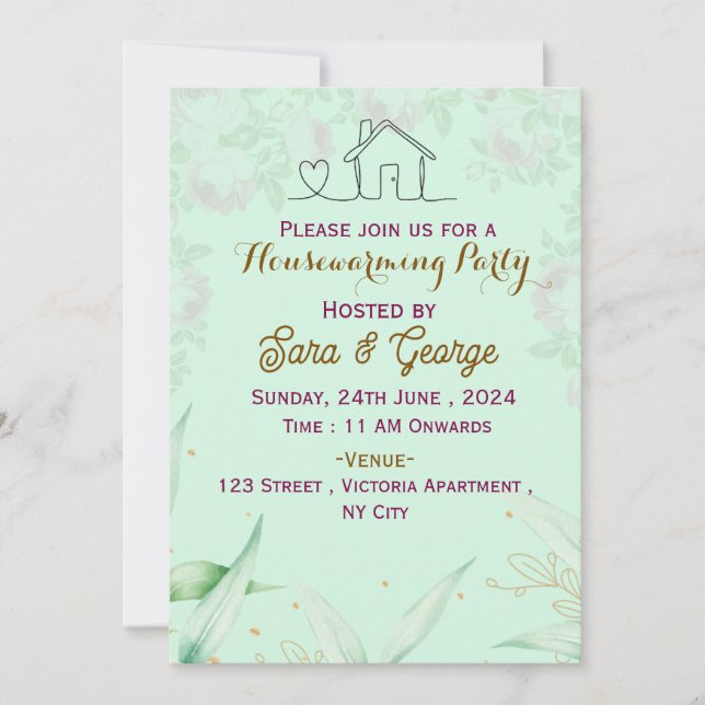 Party Einladungen (Vorderseite)