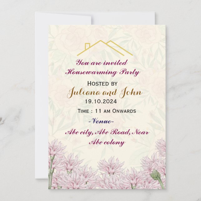 Party Einladungen (Vorderseite)