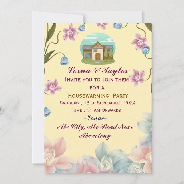 Party Einladungen (Vorderseite)