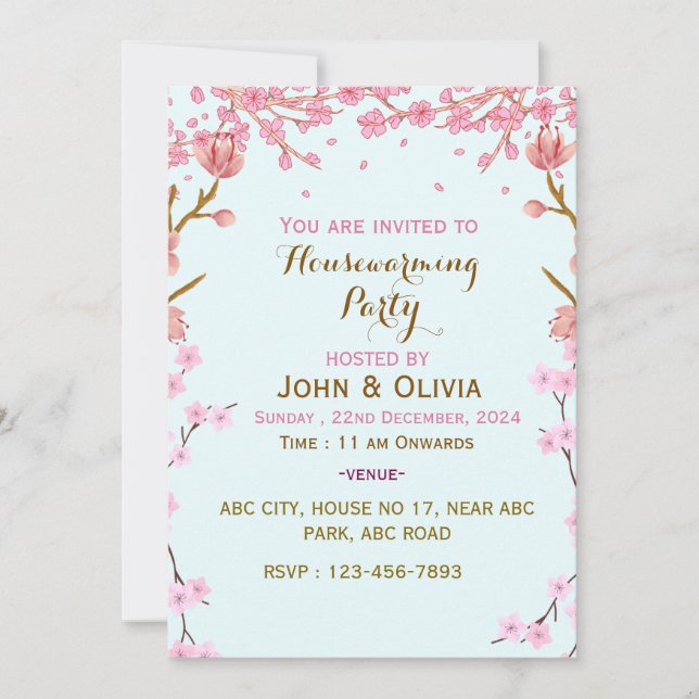 Party Einladungen (Vorderseite)