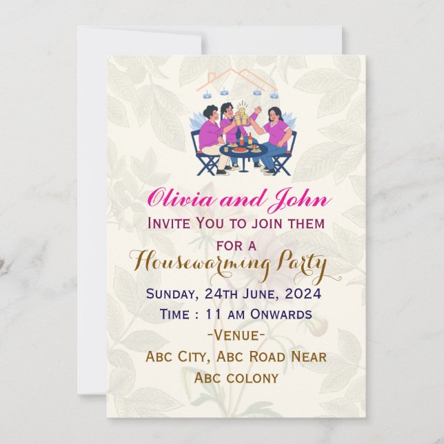 Party Einladungen (Vorderseite)