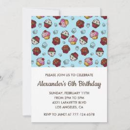 Party Einladungen 6. Geburtstagsjunge