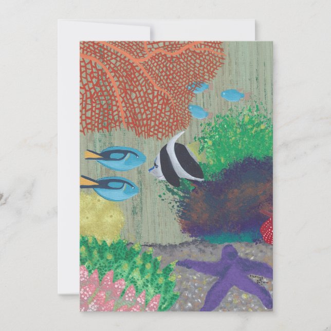 Party Einladungen der tropischen Fische (Vorderseite)