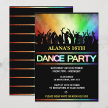Party Einladungen des Clubtanzes