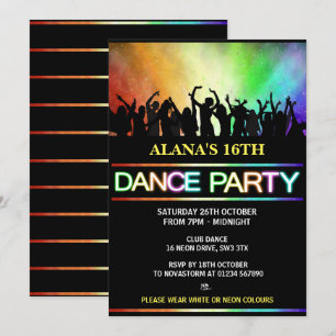 Party Einladungen des Clubtanzes
