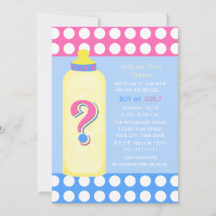 Party Einladungen des Geschlechts Babyflasche