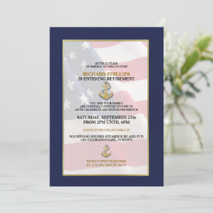 Party Einladungen des Militärruhestands