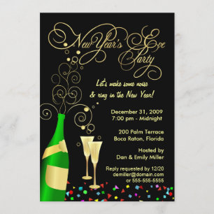 Party Einladungen des Sylvesterabends