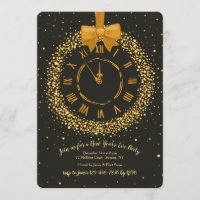 Party Einladungen des Uhrwreath-Sylvesterabends