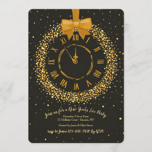 Party Einladungen des Uhrwreath-Sylvesterabends