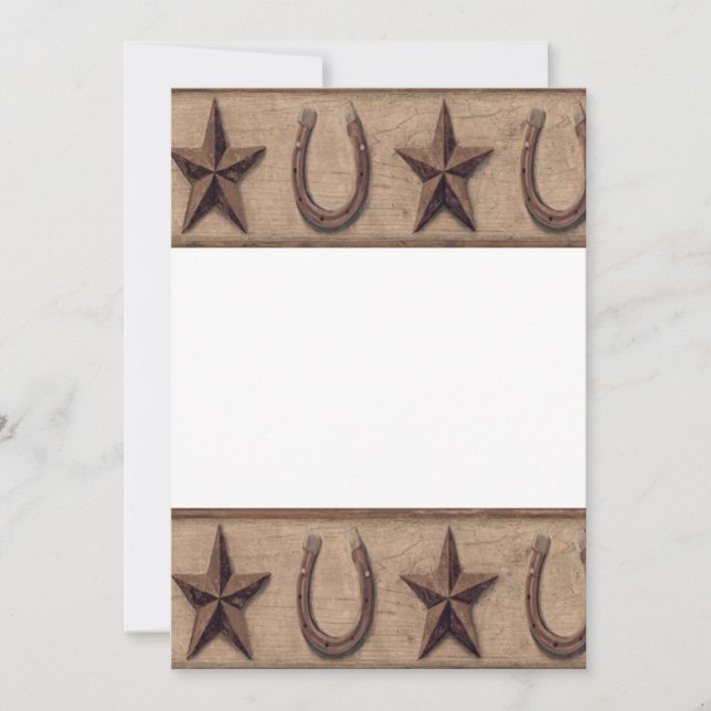 Party Einladungen des Westerns (Vorderseite)