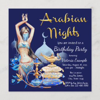 Party Einladungen für arabische Nächte