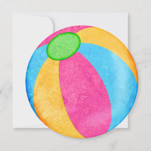 Party Einladungen für den Beach-Ball-Themenkreis