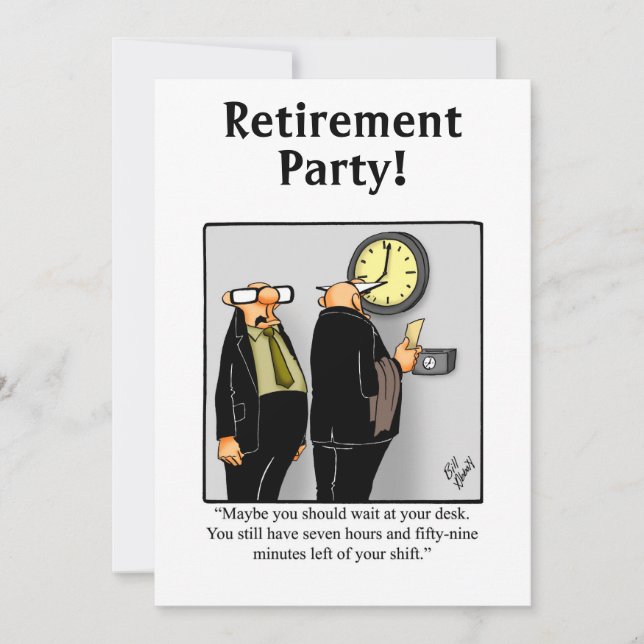 Party Einladungen für den Spaß von Funny Retiremen (Vorderseite)