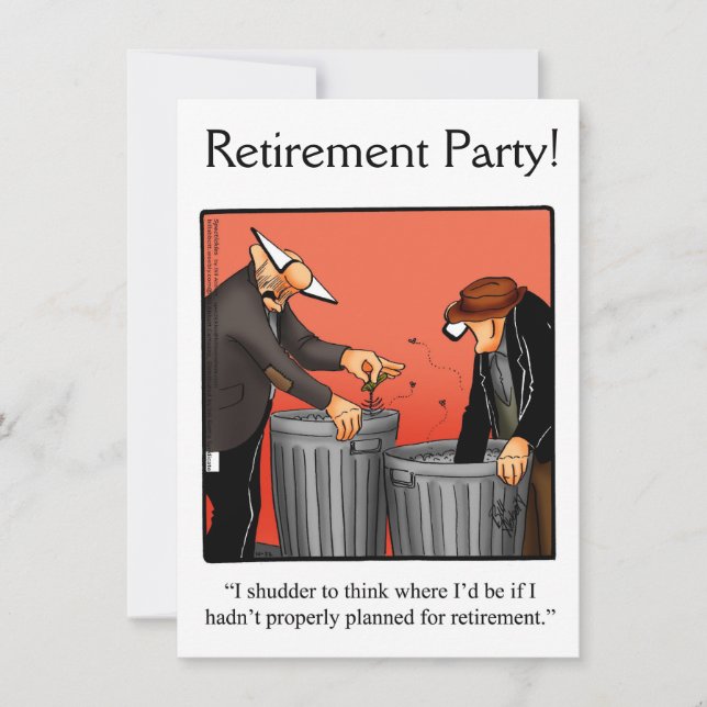 Party Einladungen für den Spaß von Funny Retiremen (Vorderseite)