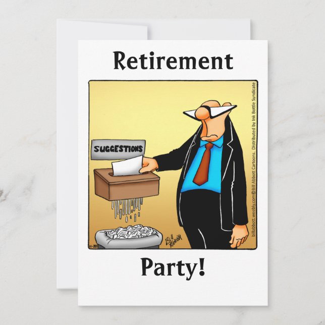 Party Einladungen für den Spaß von Funny Retiremen (Vorderseite)