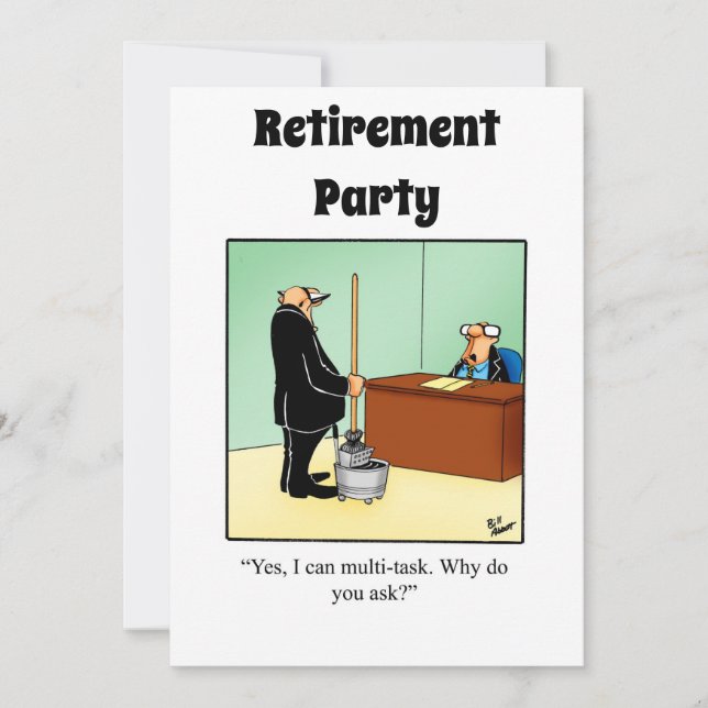 Party Einladungen für den Spaß von Funny Retiremen (Vorderseite)
