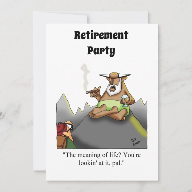 Party Einladungen für den Spaß von Funny Retiremen (Vorderseite)
