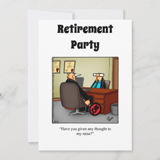 Party Einladungen für den Spaß von Funny Retiremen (Vorderseite)