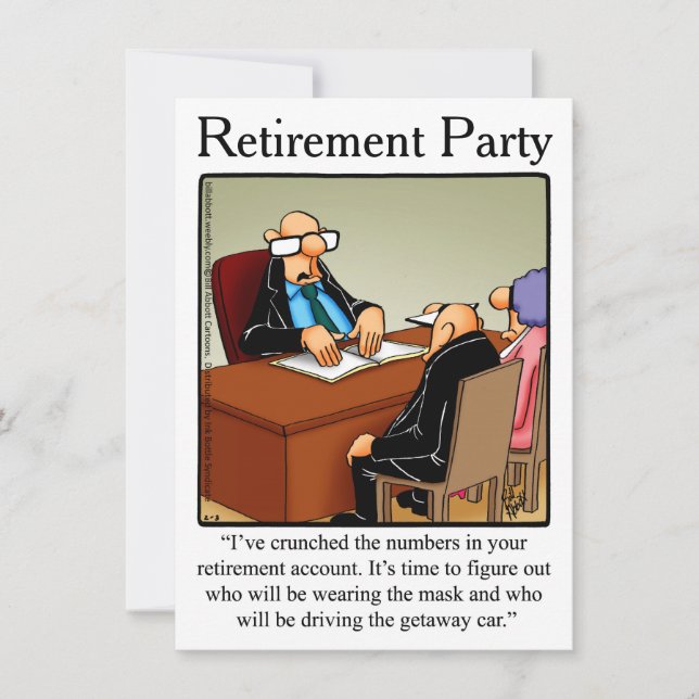 Party Einladungen für den Spaß von Funny Retiremen (Vorderseite)