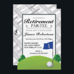 Party Einladungen für Golf-Rente<br><div class="desc">Golf,  Party Einladungen im Ruhestand,  grau und weiß kariert gedämpft. Dies ist eine fantastische Einladung für Männer in den Ruhestand.
Designed by Metro-Events.
Weitere Party- und Dekorationsvorräte finden Sie unter Metro-Event.com und Metro-Events auf Zazzle.</div>