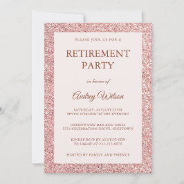 Party Einladungen für Rentenzahlungen Rose Gold Gl