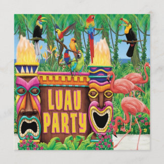 Party Einladungen Luau