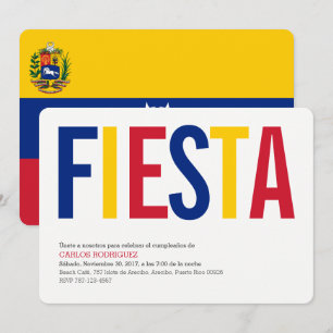 Party: Einladungen: Venezuela: Venezolanische Flag Einladung
