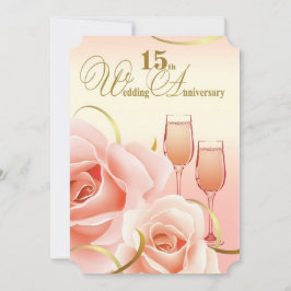 Party Einladungen zum 15. Hochzeitstag