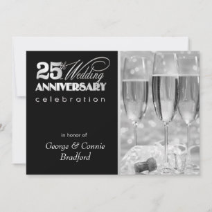 Party Einladungen zum 25. Jahrestag - Personalisie