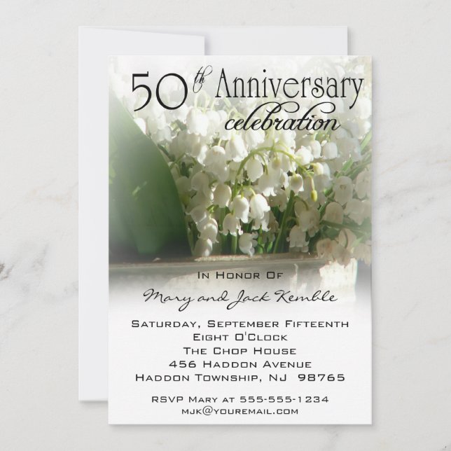 Party Einladungen zum 50. Hochzeitstag (Vorderseite)