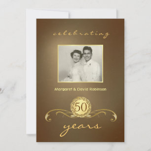 Party Einladungen zum 50. Jahrestag - Vintages Gol