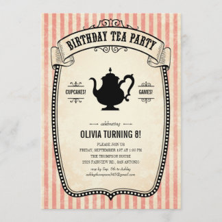 Party Einladungen zum Geburtstag Tee