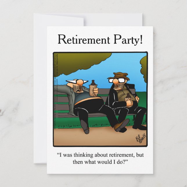 Party Einladungen zum Spaß von Rentenansprüchen (Vorderseite)