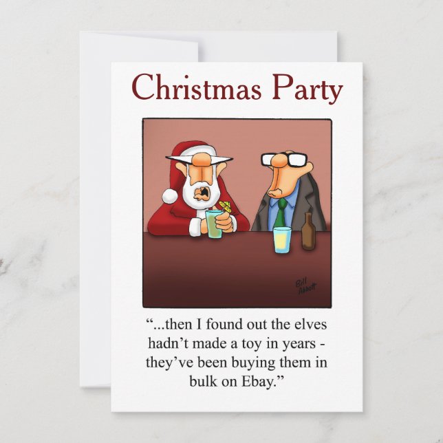 Party Einladungen zum WeihnachtsSpaß (Vorderseite)