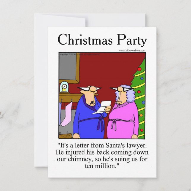 Party Einladungen zum WeihnachtsSpaß (Vorderseite)