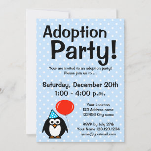 Party Einladungen zur Ankündigung von Adoptionen