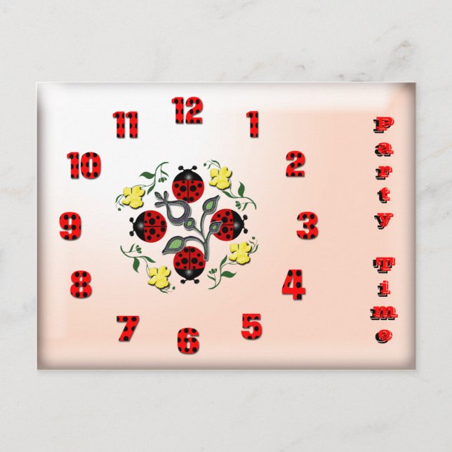 Party Einladungspostkarte (Vorderseite)