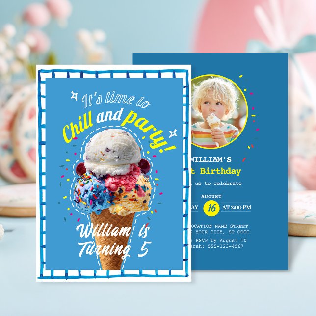 Party Eiscreme Geburtstag Einladung (Von Creator hochgeladen)