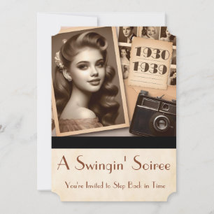 Party Era Swinging'Soiree Teenagers Party der 1930 Einladung