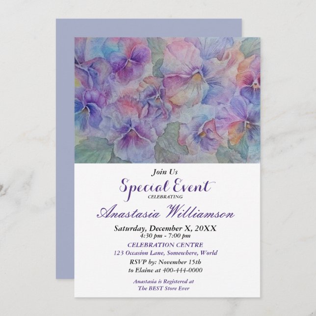 PARTY-EREIGNIS EINLADUNG (Vorne/Hinten)