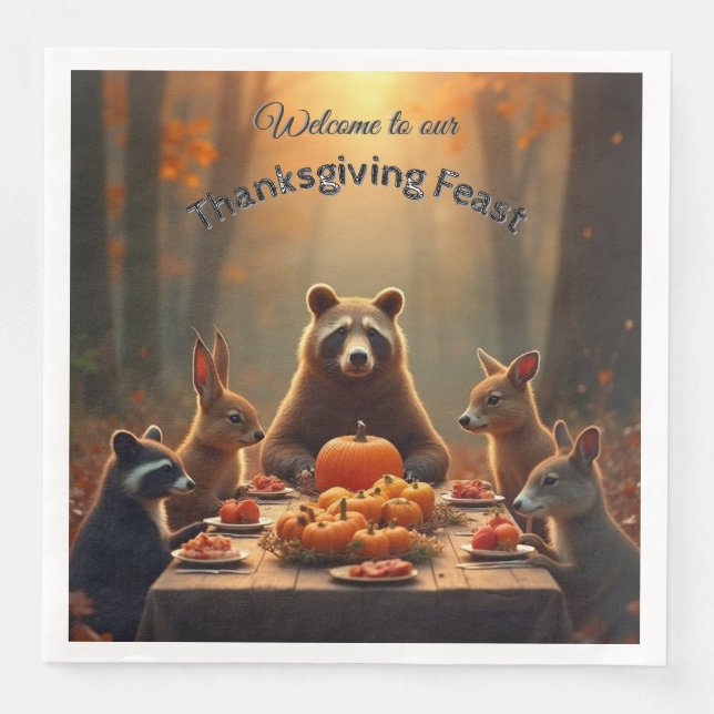 Party Erntedank  Friends and Family Serviette (Vorderseite)