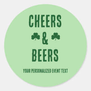 Party-Event für Cheers und Biere Runder Aufkleber